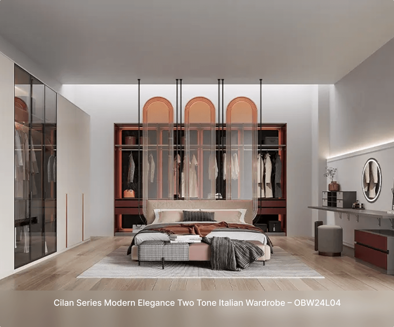 Cilan Series Modern Elegance Two Tone Italian Wardrobe – OBW24L04