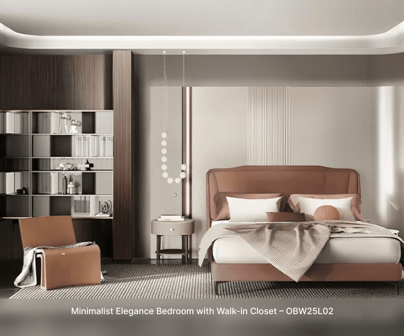 Minimalist Elegance Bedroom with Walk-in Closet – OBW25L02