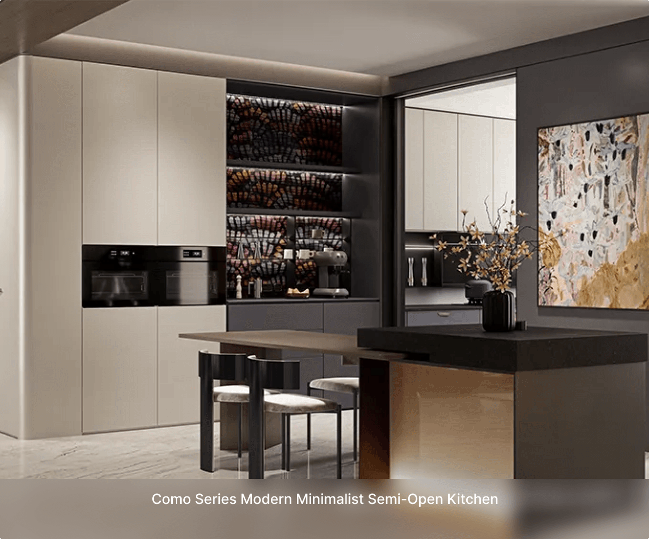 Como Series Modern Minimalist Semi-Open Kitchen