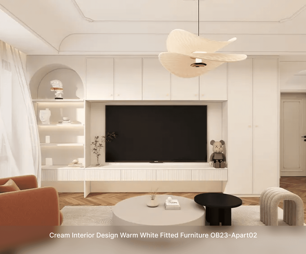 Cream Interior Design Warm White Fitted Furniture OB23-Apart02